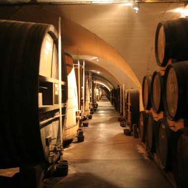 The cellars where the monks age their liqueur.