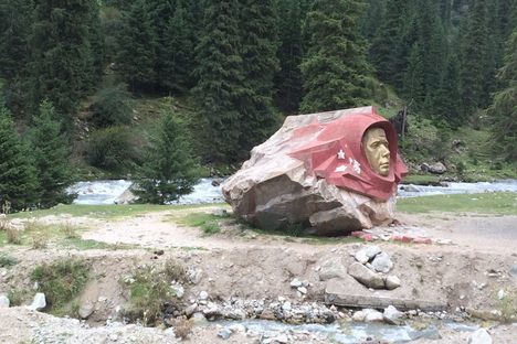Yuri Gagarin's big boulder head.