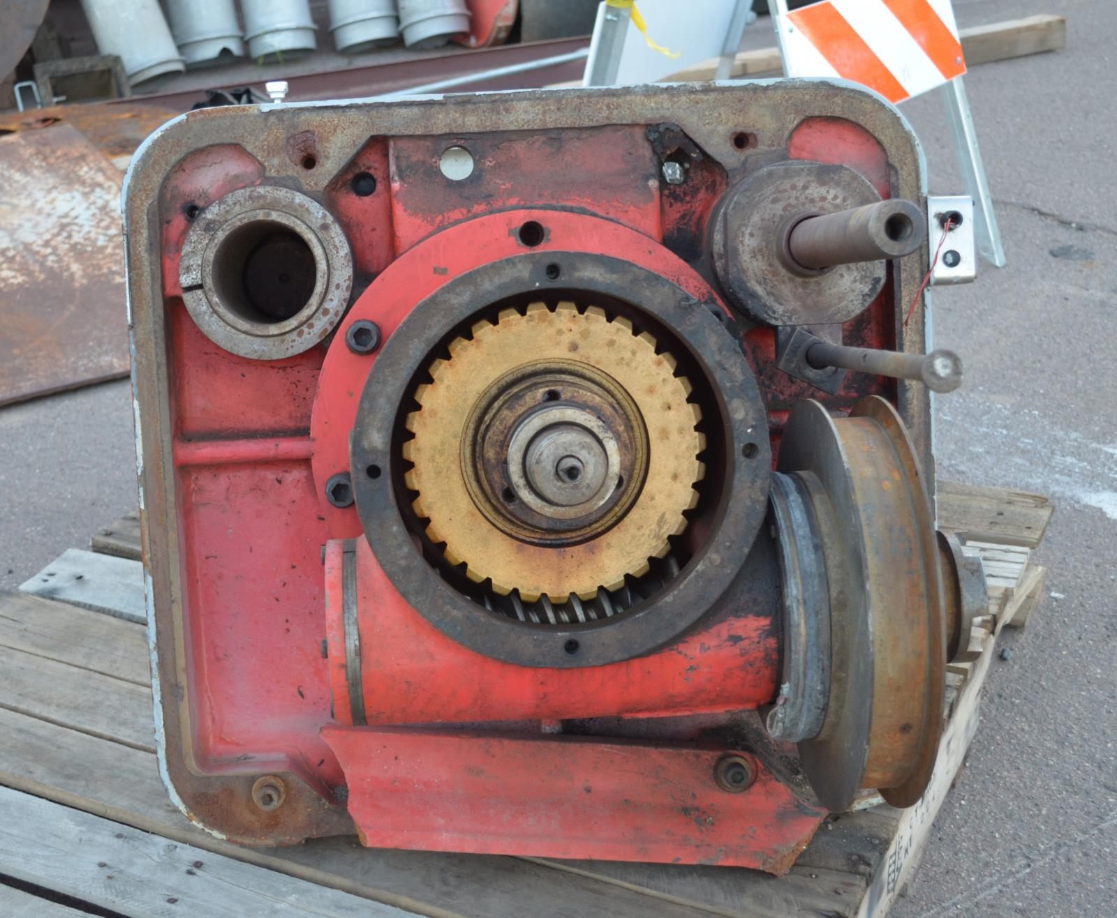 The bottom of the machine (presumably).