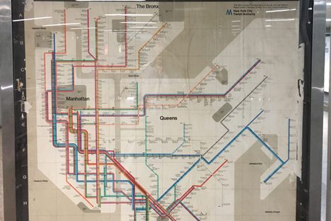 Massimo Vignelli's much-debated 1972 subway map.