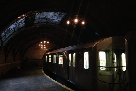 Ride through a beautiful and abandonded subway station located under City Hall.