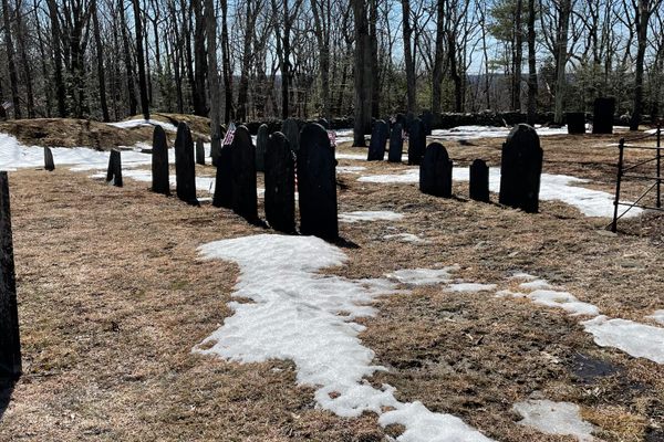 The graveyard during wintertime