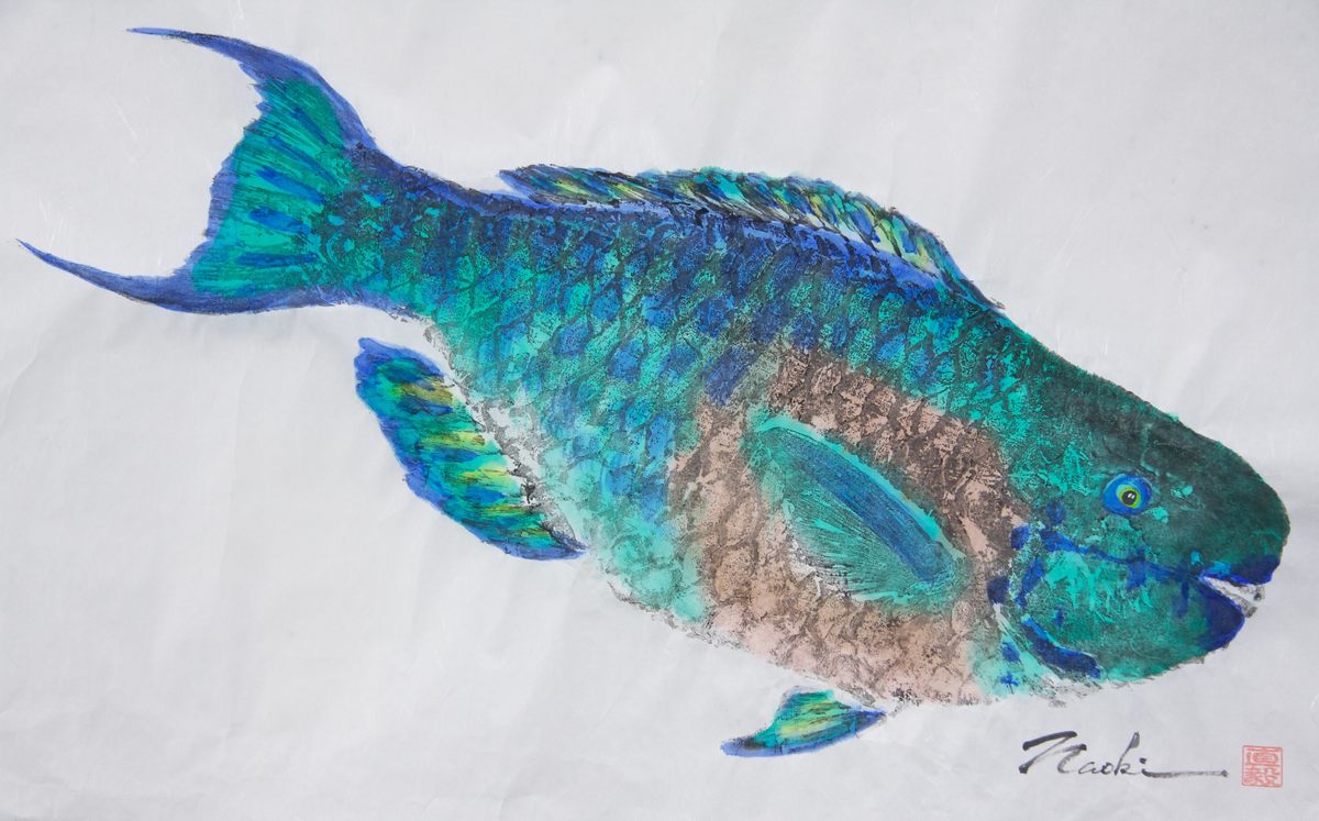 japanese fish painting