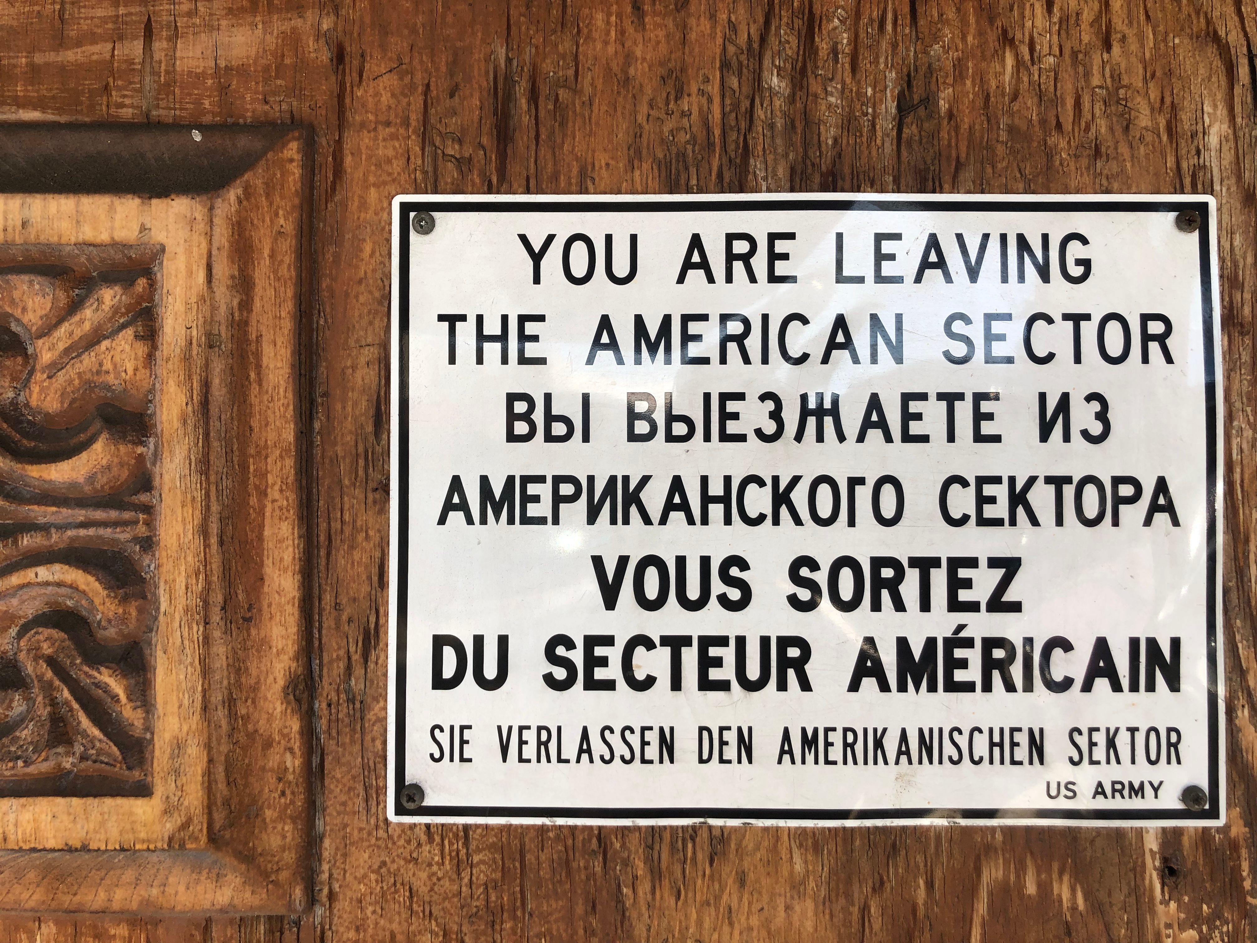 At Walzwerk, a sign that evoked Cold War division now invites guests to experience East Germany.