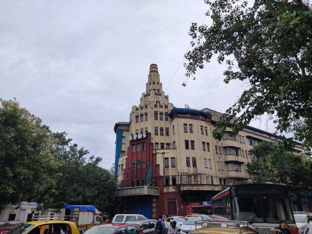 The Art Deco building of Eros Cinema at Churchgate in Mumbai