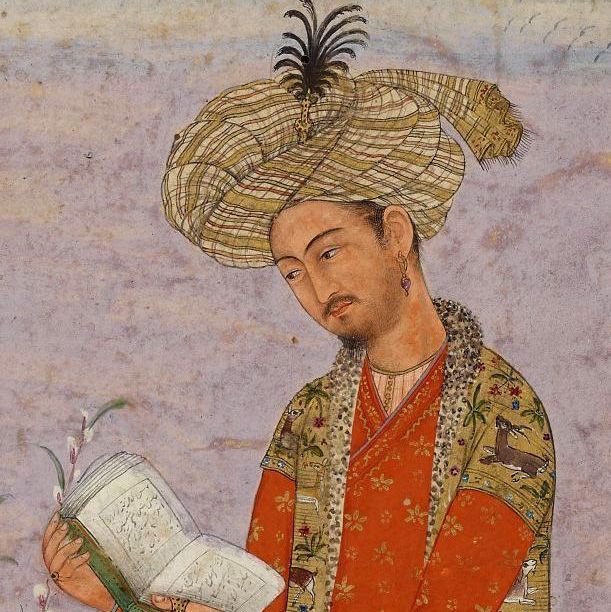 A portrait of Babur.