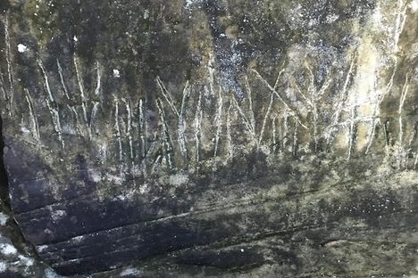 Petroglyphs.