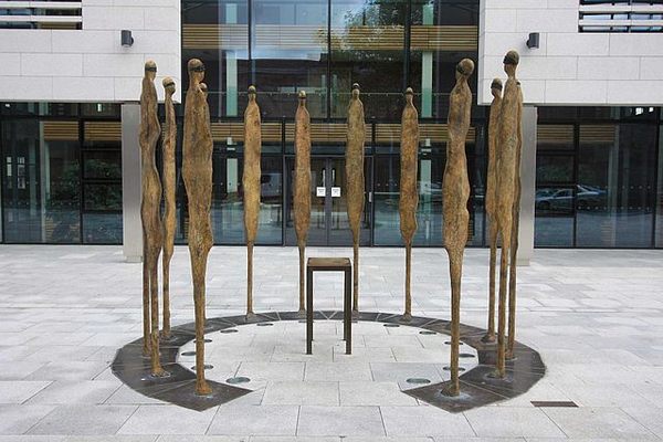 Full view of the Proclamation sculpture