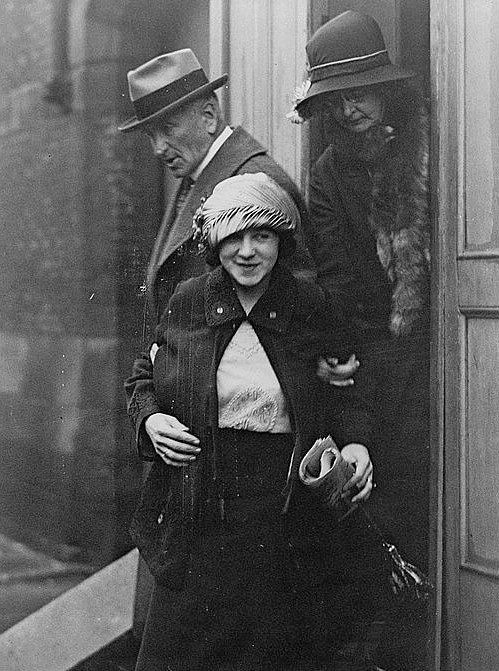 Celia Cooney leaving Jefferson Market Court.