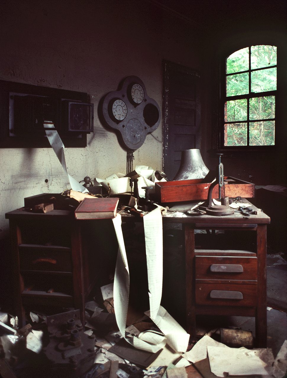 An office on Ellis Island, left as it was when the island was abandoned in 1954.