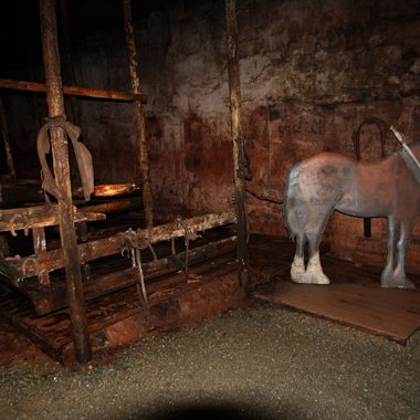 The stables, where 50 Clydesdales would be kept in the mine. 