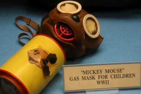 Mickey Mouse Gas Mask at the 45th Infantry Museum in Oklahoma. 