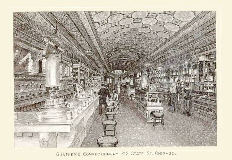 Gunther's Confectionery in Chicago was famous for its decadent creations.