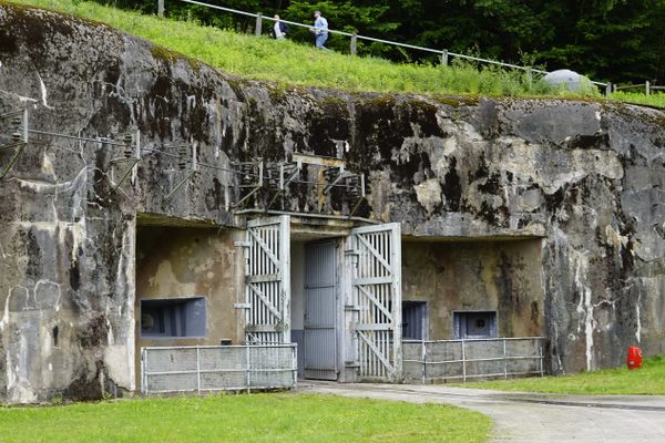 Entrance to the munitions area of the lower part of the bunker