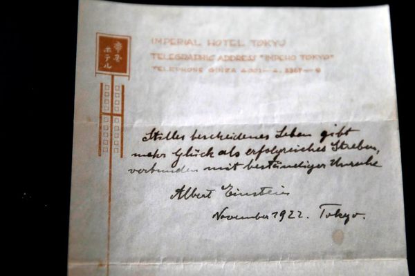 Found: Handwritten Notes With Einstein's Thoughts on a Good Life ...