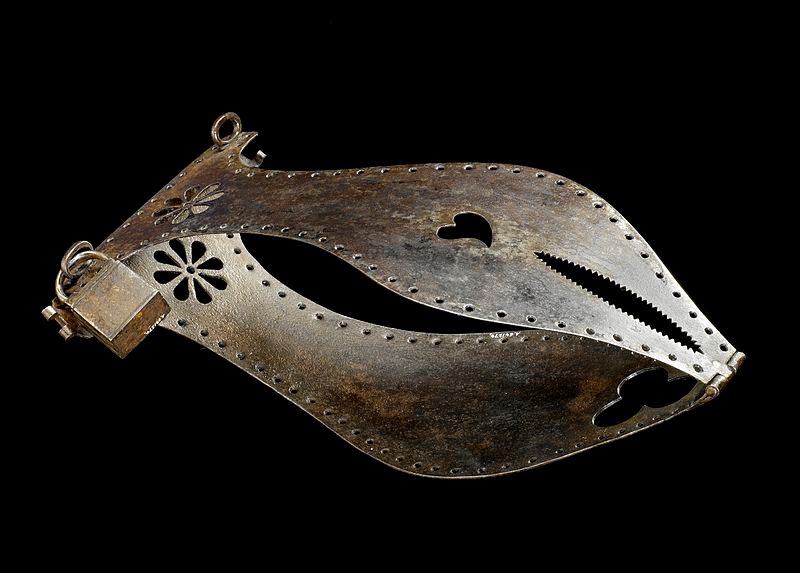 This chastity belt was supposed to be from the 1500s, but is now thought to have been made in the 1800s. 