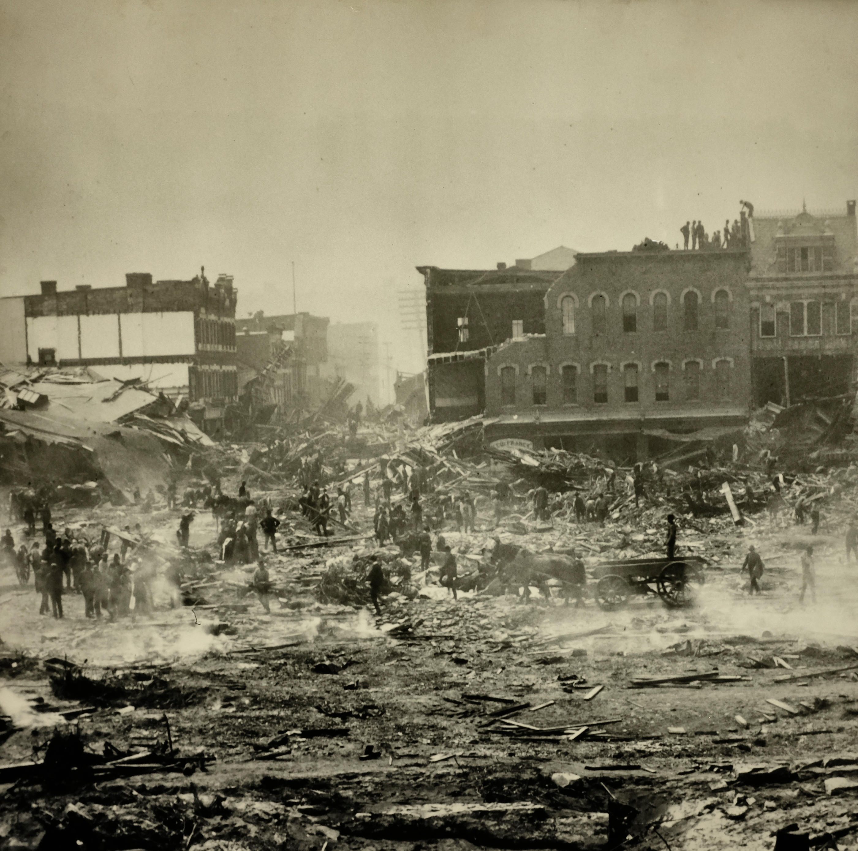 Johnstown after the 1889 flood. 