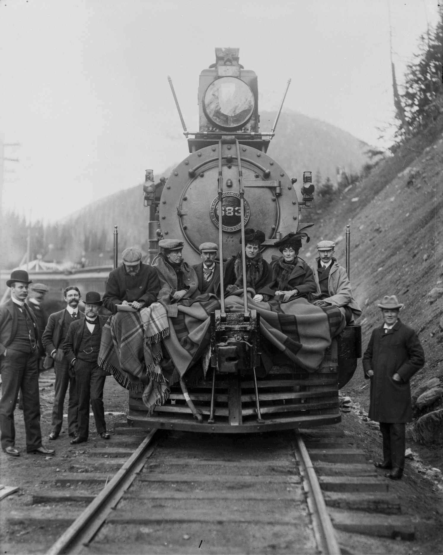 The royal party on the Big Hill line.