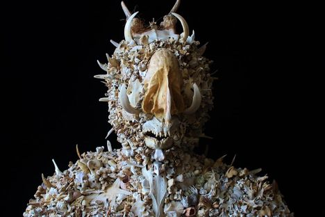 A bone sculpture by Bruce Mahalski.