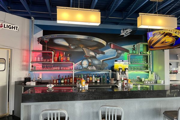 The Enterprise Bar goes hard on retro camp.