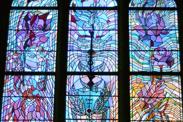 Cocteau’s stained glass windows at Église Saint-Maximin in Metz.