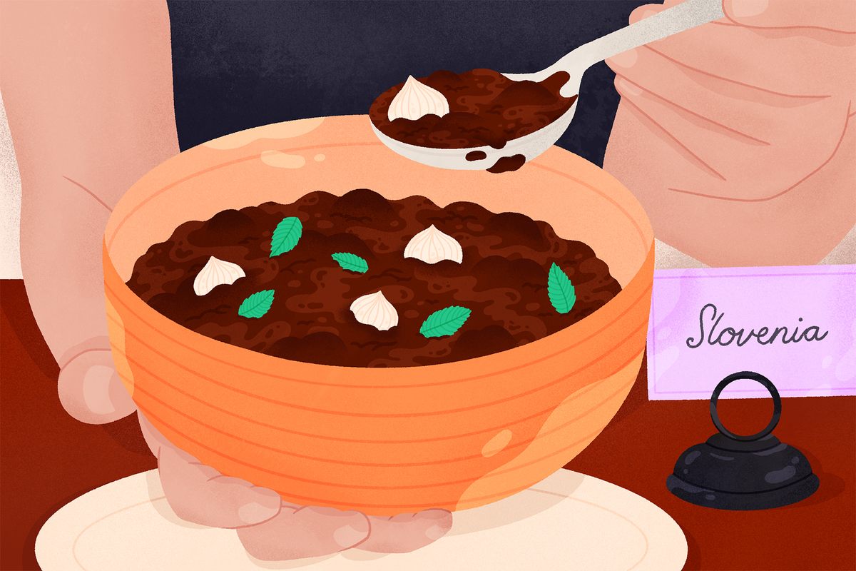 The cookbook contained decadent recipes—such as rich chocolate soup—that weren't the traditional fare of most Slovenes.