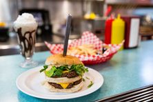 Grab an old-school burger and a shake. 