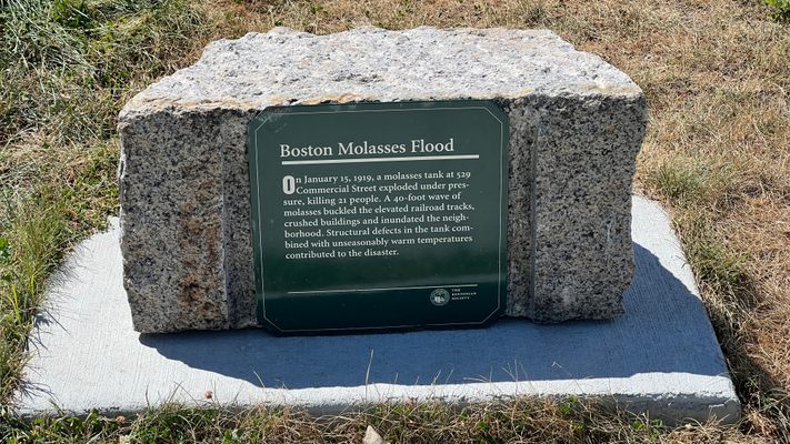 Great Boston Molasses Flood Plaque In Boston