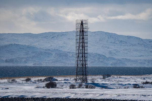 Airship mooring tower (undergoing renovation hence scaffolding)