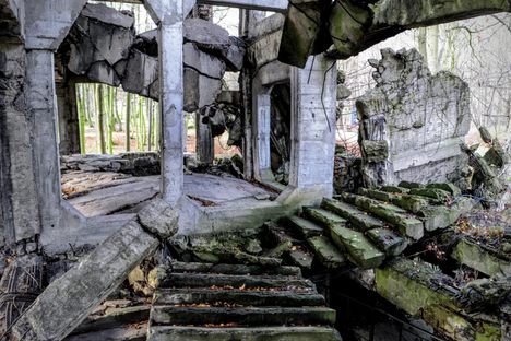 Ruined buildings have been stabilized and are now walkable.
