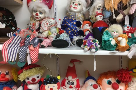 In Plainview, clown dolls outnumber people nearly 8 to 1.