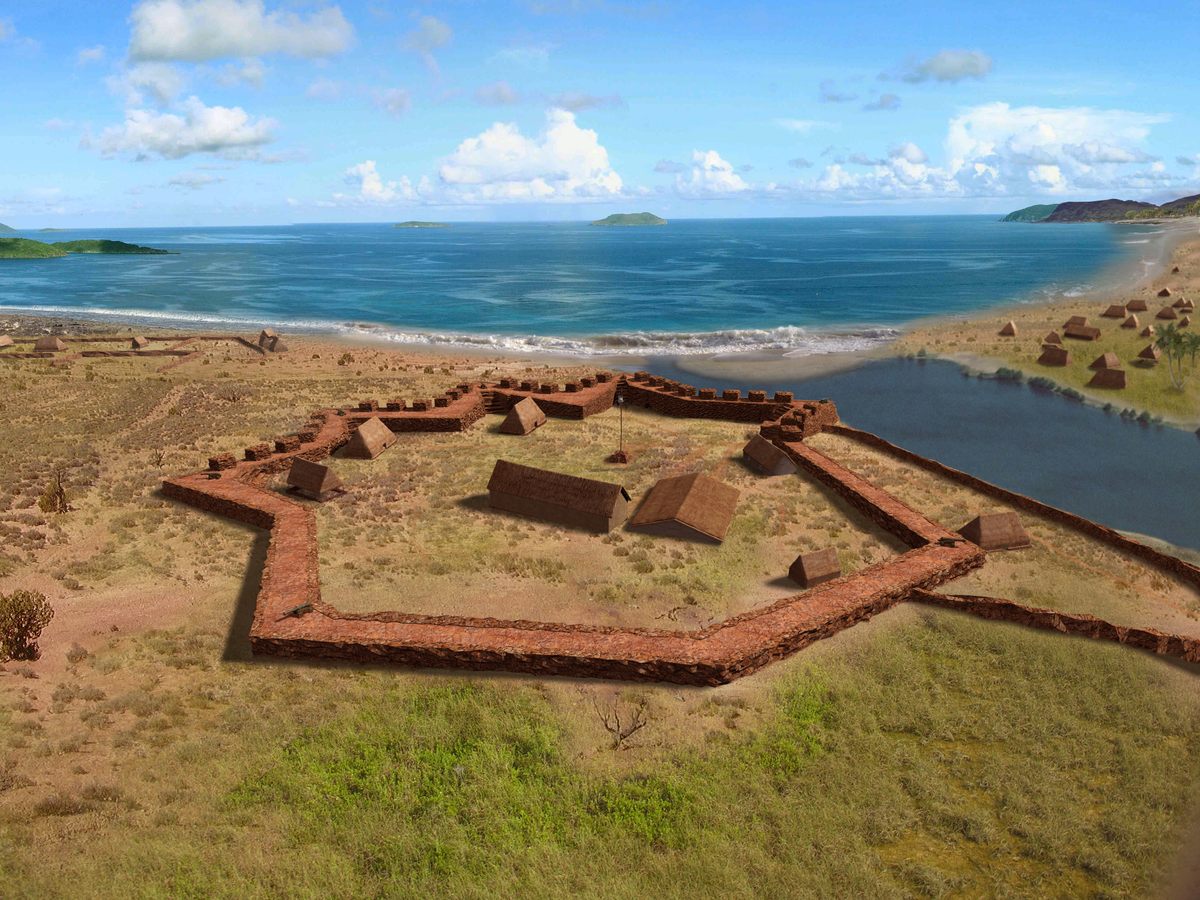 Alexander Molodin's 3D renderings show how the fort would've looked like in the 19th century.