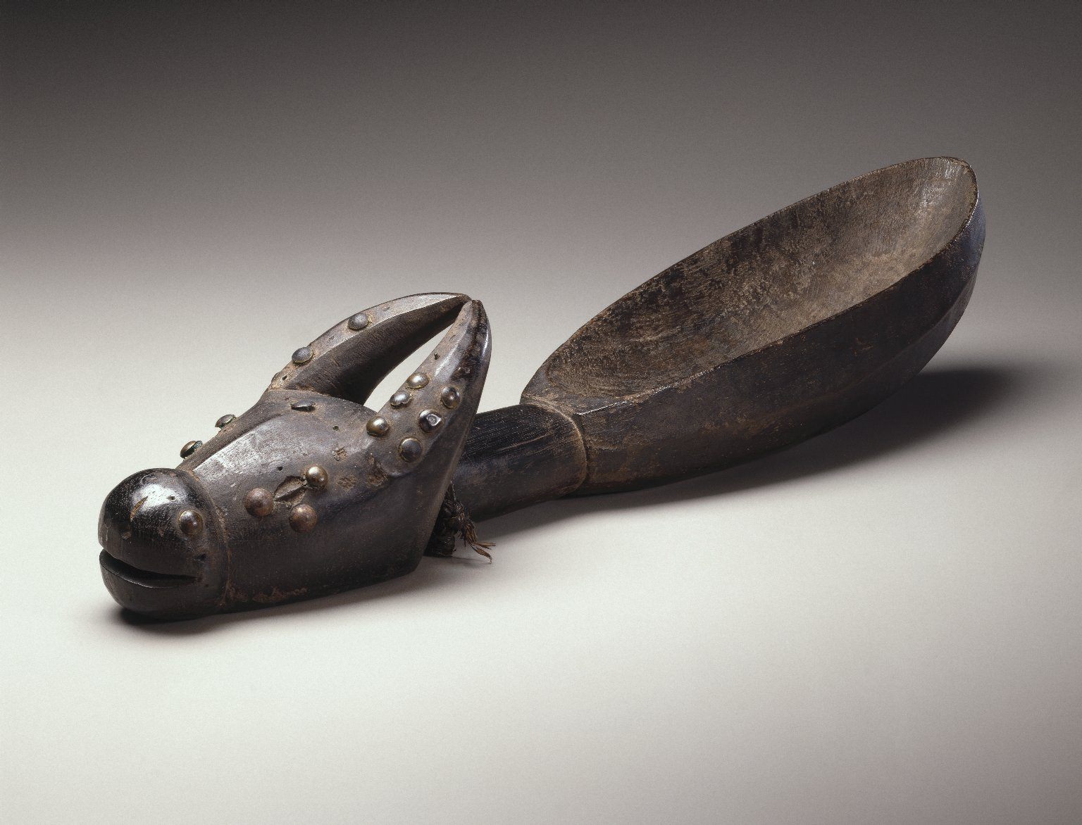 This wooden "feast ladle" has a handle in the shape of a cow's head and is currently on display in New York. The size of the spoon's bowl suggests generosity and hospitality.
