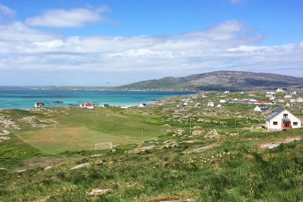 Eriskay’s unique football pitch.