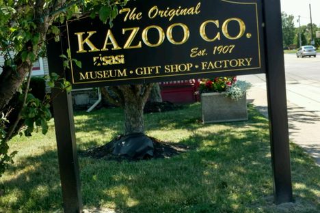A handsome sign marks the spot