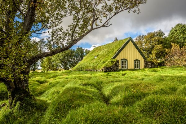 Iceland’s youngest turf church.