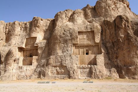 Tombs of Darius I the Great, Xerxes I, Artaxerxes, and, Darius II.