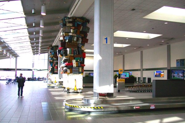 Baggage claim at Sacramento Airport