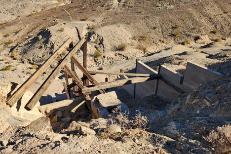 Ruins of stamp mill dating to the 1880s.