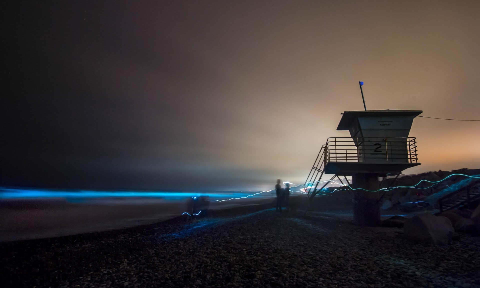 Bioluminescence in San Diego. The natural event has been likened to 'breaking a light stick.'