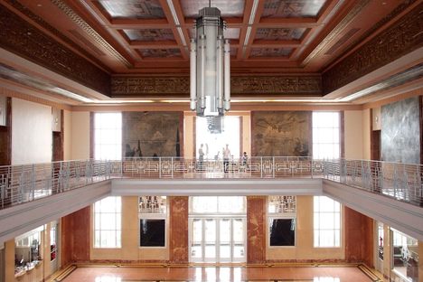 Restored Deco interior, main terminal building, Lakefront Airport, New Orleans.