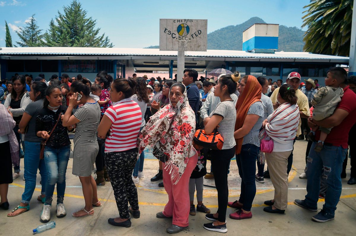 In autonomous Cherán, villagers line up to vote for community leaders—no political parties needed—during elections in 2018.