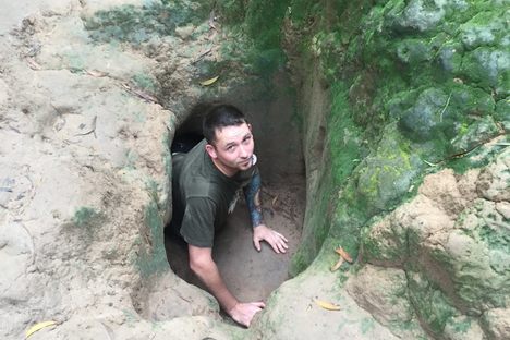 Climbing through the Vietnam War tunnels 