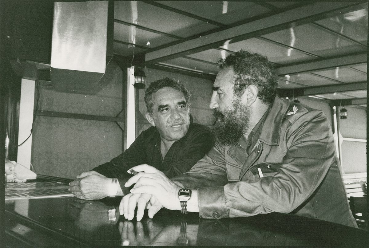 Gabriel García Márquez with Fidel Castro, date unknown.