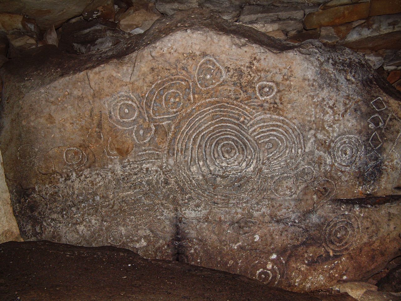 Eclipse art or something else? A collection of concentric circles on stone C16, part of a Neolithic tomb in Ireland, were carved around 5,000 years ago, and their true meaning has been lost to time.