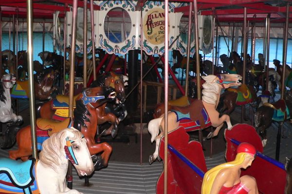 The carousel at Ross Park, one of six in the Binghamton area. 