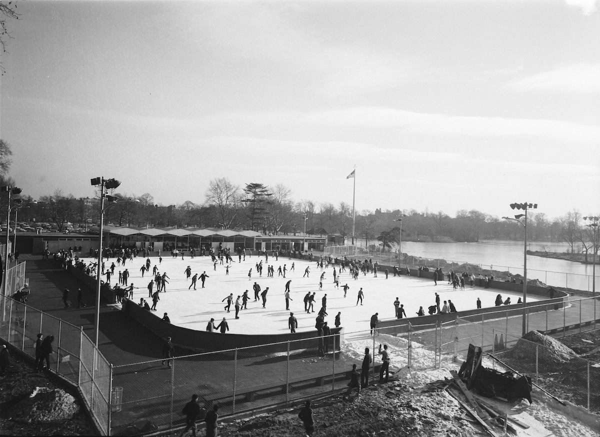 Kate Wollman Memorial Rink at Prospect Park, 1961.