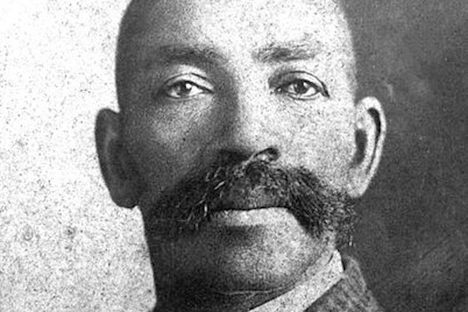 Bass Reeves, wearing his iconic push broom mustache.