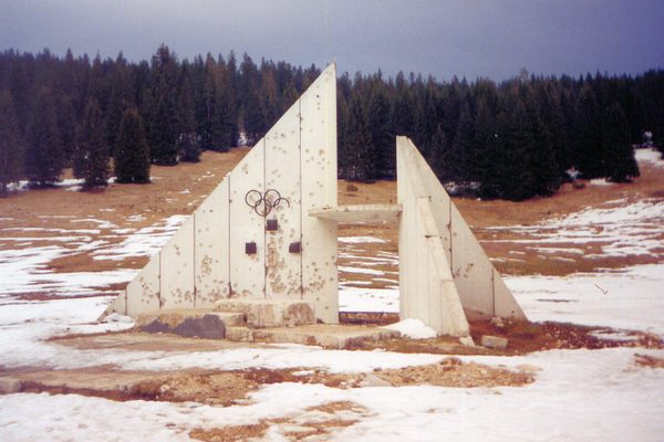 The Olympic podium was used for executions during the war.