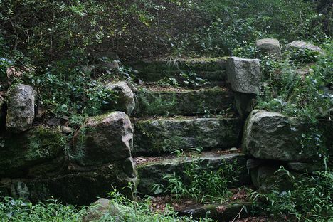 Old steps left over from the town.